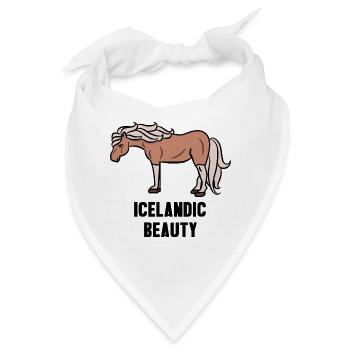 Islandpferde Statement Pferde Araber Reiten - Bandana - Weiß - Vorne