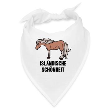 Pferde Islandpferde Statement Pferdenarr - Bandana - Weiß - Vorne