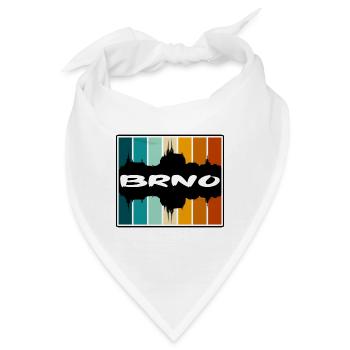 Brünn Tschechien Skyline Silhouette Reise Souvenir - Bandana - Weiß - Vorne