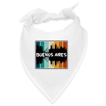 Buenos Aires Argentinien Skyline Silhouette Travel S - Bandana - Weiß - Vorne