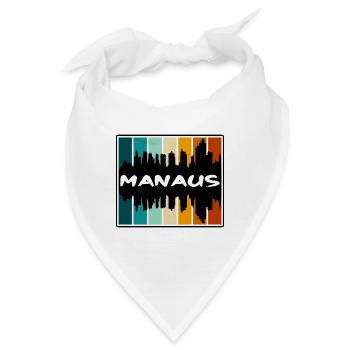 Manaus Brasilien Skyline Silhouette Reise Souvenir - Bandana - Weiß - Vorne