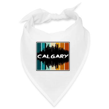 Calgary Kanada Skyline Silhouette Reise Souvenir - Bandana - Weiß - Vorne
