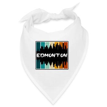 Edmonton Kanada Skyline Silhouette Reise Souvenir - Bandana - Weiß - Vorne
