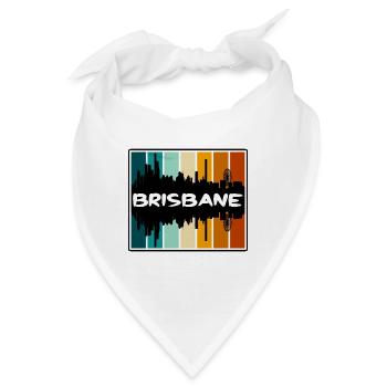 Brisbane Australien Skyline Silhouette Reisen Souve - Bandana - Weiß - Vorne