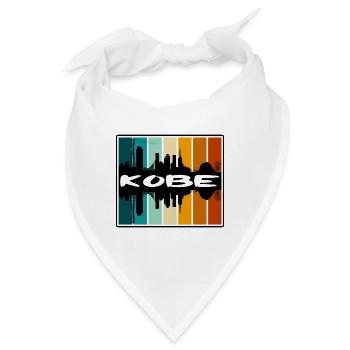 Kobe Japan Skyline Silhouette Reise Souvenir - Bandana - Weiß - Vorne