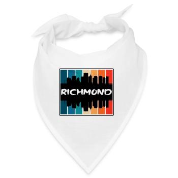 Richmond Virginia USA Skyline Silhouette Reisen So - Bandana - Weiß - Vorne