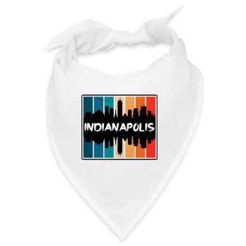 Indianapolis Indiana USA Skyline Silhouette Reisen - Bandana - Weiß - Vorne