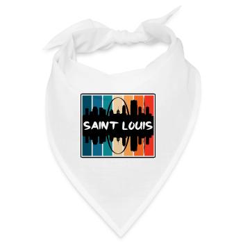 Saint Louis Missouri USA Skyline Silhouette Reisen - Bandana - Weiß - Vorne