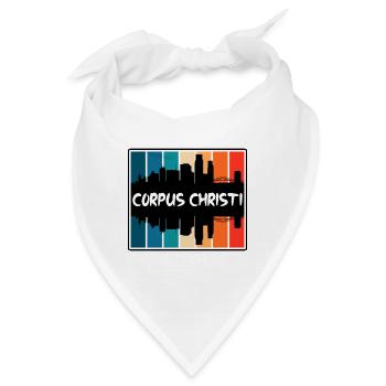 Corpus Christi Texas Usa Skyline Silhouette Travel - Bandana - Weiß - Vorne