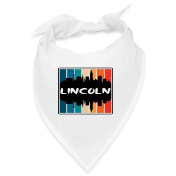Lincoln Nebraska USA Skyline Silhouette Reisen Sou - Bandana - Weiß - Vorne