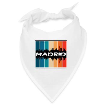 Madrid Spanien Skyline Silhouette Reise Souvenir - Bandana - Weiß - Vorne