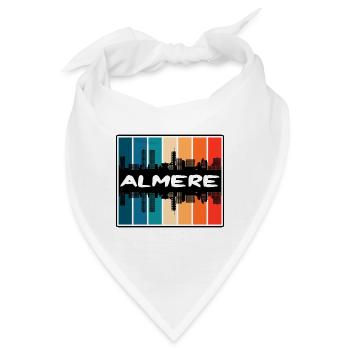 Almere Niederlande Skyline Silhouette Travel Souve - Bandana - Weiß - Vorne