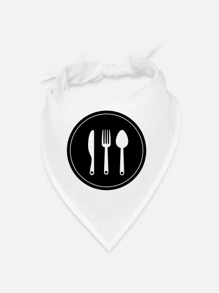 Couverts à la fourchette - Bandana - blanc - Devant