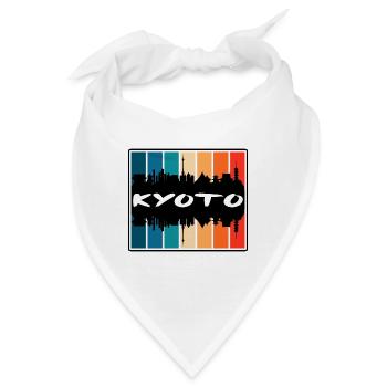 Kyoto Japan Skyline Silhouette Reise Souvenir - Bandana - Weiß - Vorne