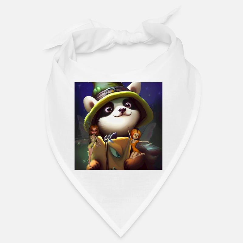 Panda mignon avec des petites fées Bandana