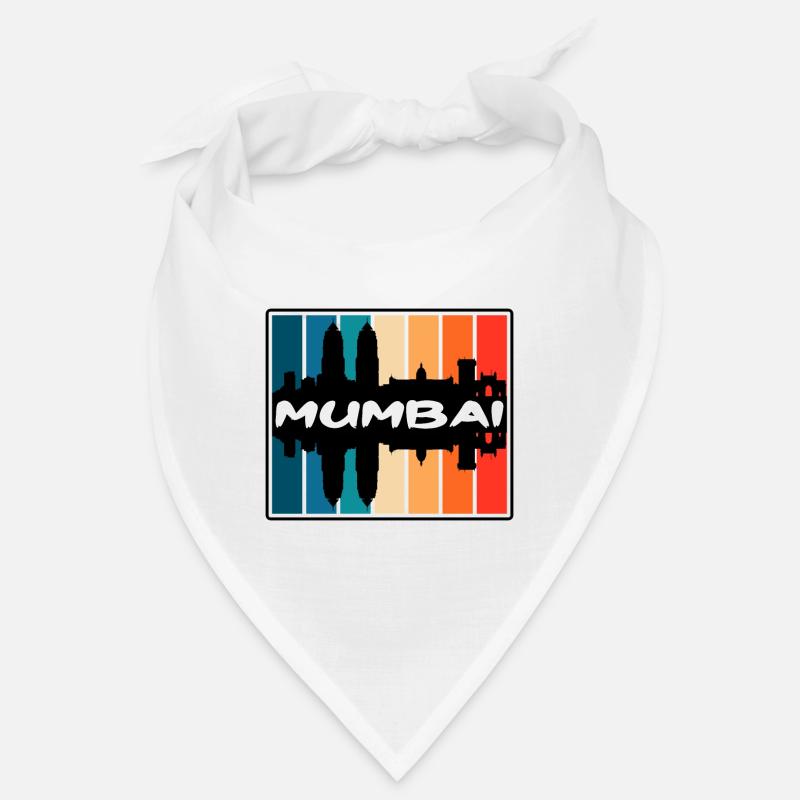 Mumbai Inde Skyline Silhouette Souvenir de voyage Bandana