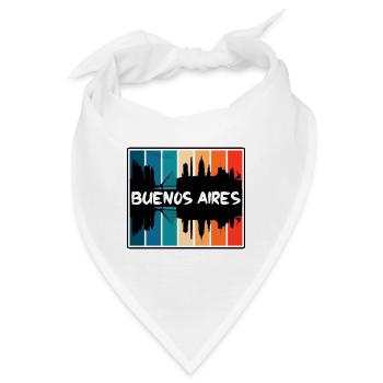 Buenos Aires Argentinien Skyline Silhouette Reisen S - Bandana - Weiß - Vorne