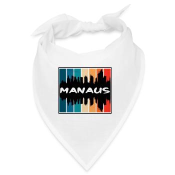 Manaus Brasilien Skyline Silhouette Reise Souvenir - Bandana - Weiß - Vorne