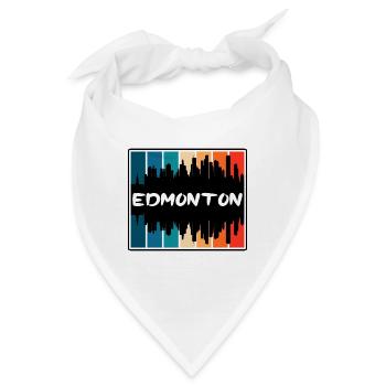 Edmonton Kanada Skyline Silhouette Reisesouvenir - Bandana - Weiß - Vorne