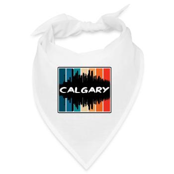 Calgary Kanada Skyline Silhouette Reise Souvenir - Bandana - Weiß - Vorne