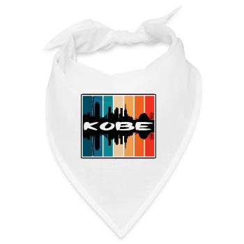 Kobe Japan Skyline Silhouette Reise Souvenir - Bandana - Weiß - Vorne