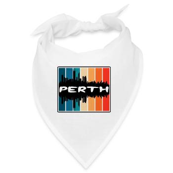 Perth Australien Skyline Silhouette Reise Souvenir - Bandana - Weiß - Vorne