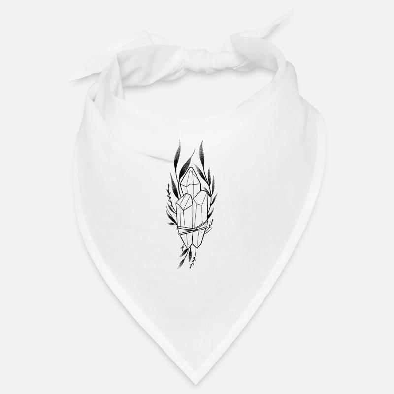 Dotwork Blumenkristall Bandana