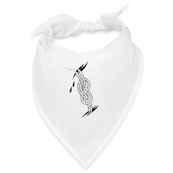 Traditioneller Kletterseilknoten - Bandana - Weiß - Vorne