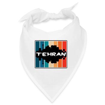 Teheran Iran Skyline Silhouette Reise Souvenir - Bandana - Weiß - Vorne