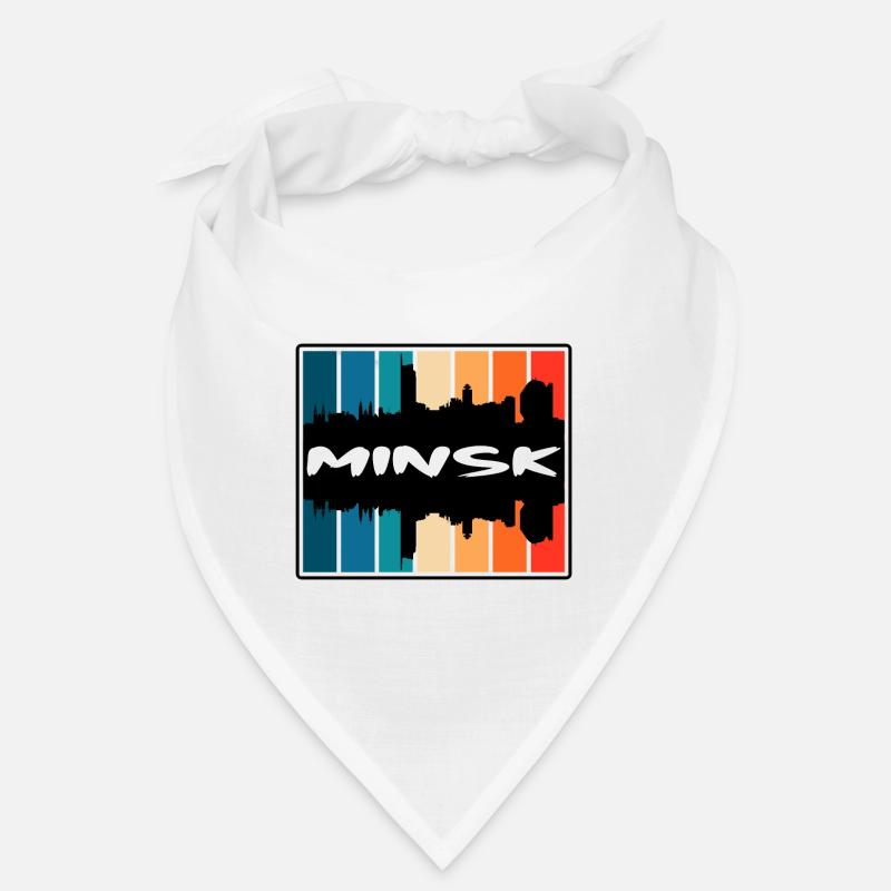 Minsk Biélorussie Skyline Silhouette Souvenir de voyage Bandana