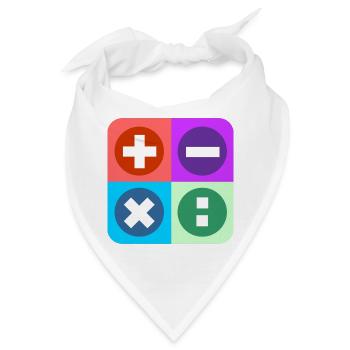Logo mit vier Emblemen Farbe berechnen - Bandana - Weiß - Vorne