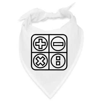Berechnen Sie das Schattenbild des Logo-Emblems - Bandana - Weiß - Vorne