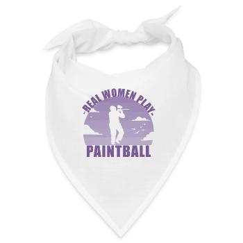 Paintball Paintballerin Gotcha Mädchen Geschenk - Bandana - Weiß - Vorne