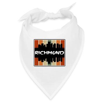 Richmond Virginia USA Skyline Silhouette Reisen So - Bandana - Weiß - Vorne