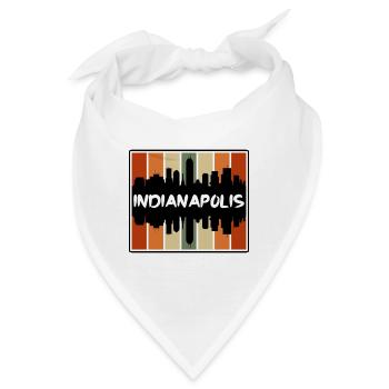 Indianapolis Indiana USA Skyline Silhouette Reisen - Bandana - Weiß - Vorne