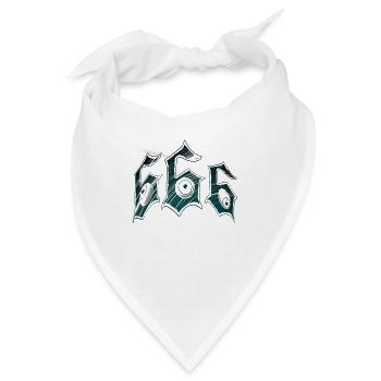 666 dunkle Skizzenkunst - Bandana - Weiß - Vorne