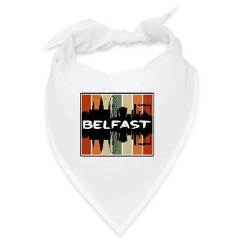 Belfast Nordirland Skyline Silhouette Reisen - Bandana - Weiß - Vorne