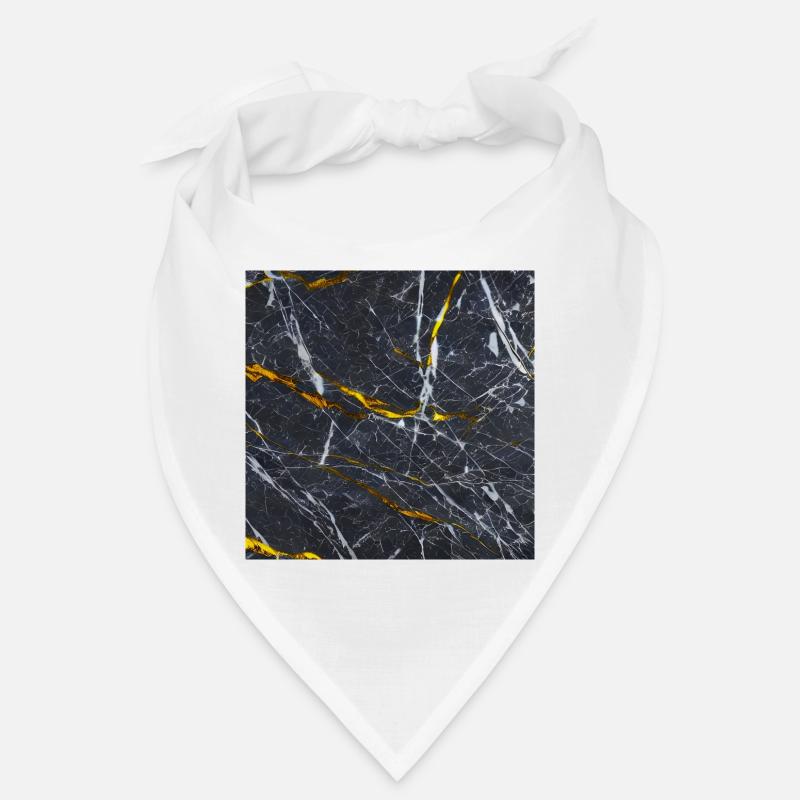 Marmor Schwarz Gold Textur Bandana