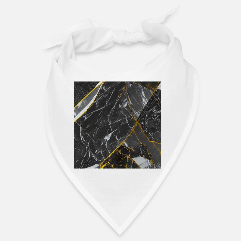 Marble Black Gold Texture Bandana