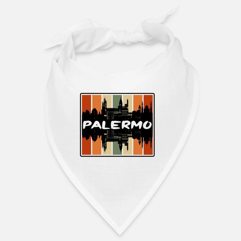 Palermo Italien Skyline Silhouette Reise Souvenir Bandana