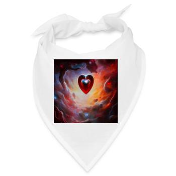 Das Herz des Universums - Bandana - Weiß - Vorne
