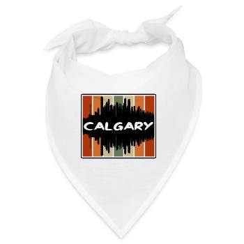 Calgary Kanada Skyline Silhouette Reise Souvenir - Bandana - Weiß - Vorne