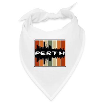 Perth Australien Skyline Silhouette Reise Souvenir - Bandana - Weiß - Vorne