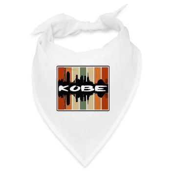 Kobe Japan Skyline Silhouette Reise Souvenir - Bandana - Weiß - Vorne