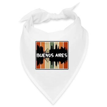 Buenos Aires Argentinien Skyline Silhouette Travel S - Bandana - Weiß - Vorne