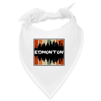 Edmonton Kanada Skyline Silhouette Reise Souvenir - Bandana - Weiß - Vorne