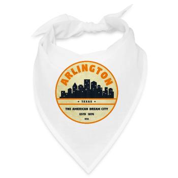 Arlington Skyline Stadtbadge - Bandana - Weiß - Vorne