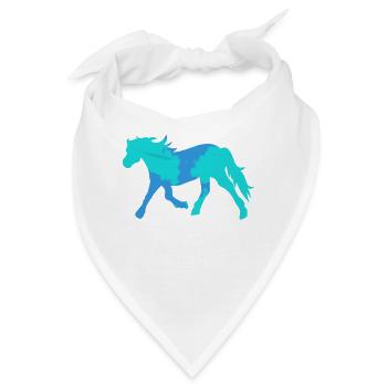Cool Pferde Islandpferde Pferdeliebe Ross - Bandana - Weiß - Vorne