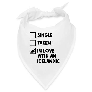 Pferdeliebe Haflinger Islandpferde Statement - Bandana - Weiß - Vorne