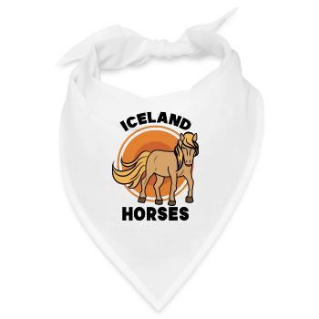 Islandpferde Pferdenarr Statement Araber Trab - Bandana - Weiß - Vorne